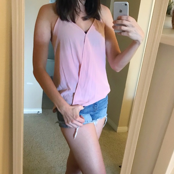 Lily White Pink Blous Tank Top [S] - Picture 2 of 5